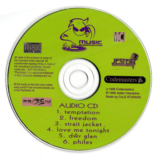 Music Creation For The Playstation Audio CD