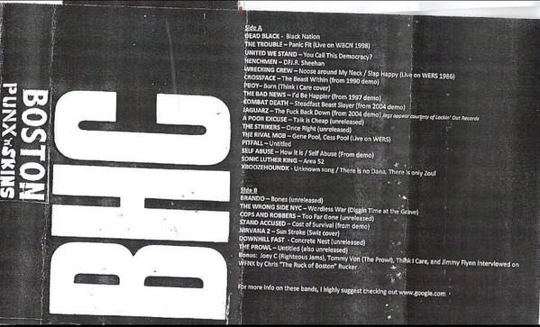 BHC Boston Punx ‘n’ Skins Mixtape by Jimmy Flynn