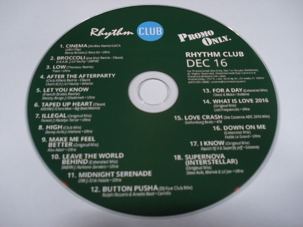 Promo Only Rhythm Club December 2016