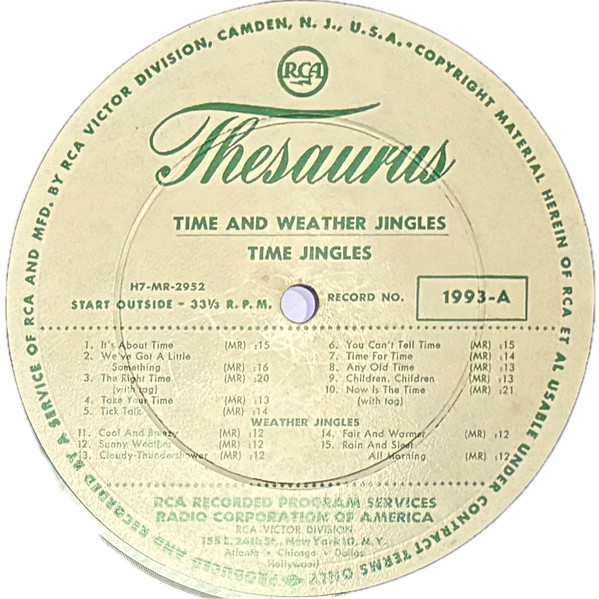 Time and Weather Jingles  / Weather Jingles
