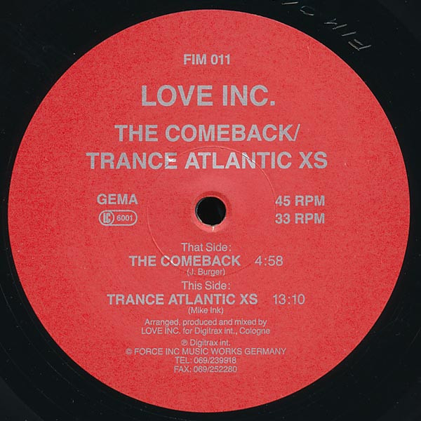 The Comeback / Trance Atlantic XS