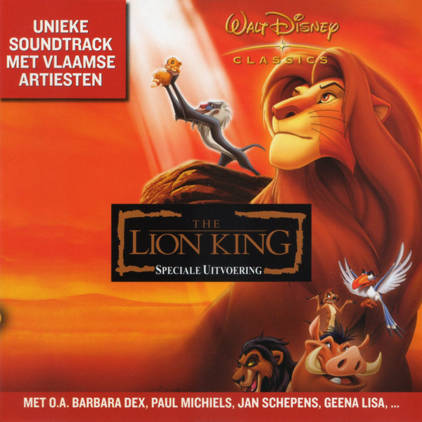 'The Lion King' Speciale Uitvoering (Unieke Soundtrack Met Vlaamse Artiesten)