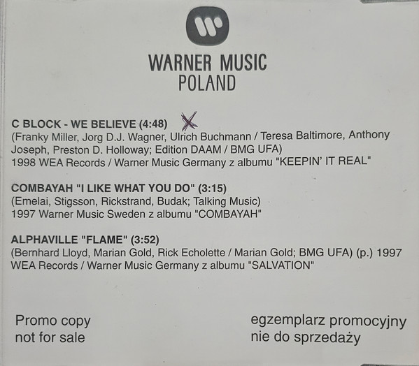 Warner Music Poland Promo (C Block / Combayah / Alphaville)