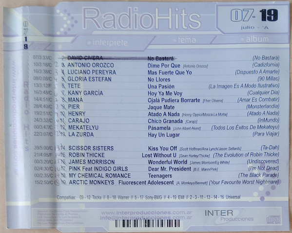 Radio Hits 07-19 (Julio - A)