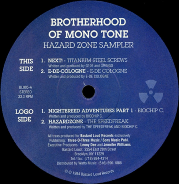 Brotherhood Of Mono Tone - Hazard Zone Sampler
