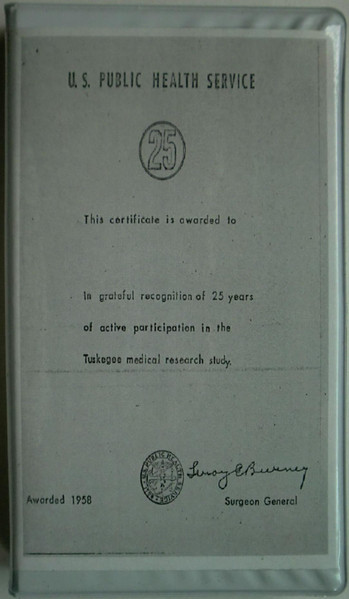 Industrial - Historical Document One: Tuskegee Syphilis Study