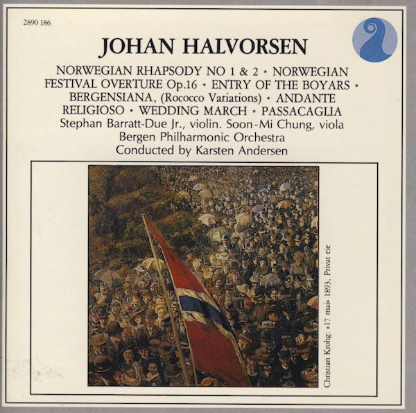 Norwegian Rhapsody No 1 & 2 • Norwegian Festival Overture Op. 16 • Entry Of The Boyars • Bergensiana, (Rococco Variations) • Andante Religioso • Wedding March • Passacaglia