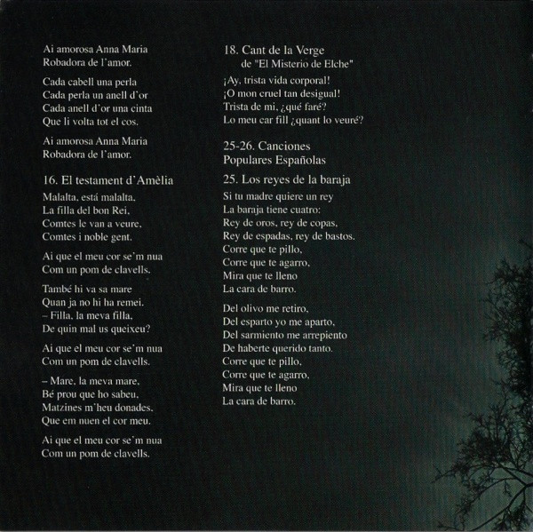 Canciones Al Arbol Del Olvido / Τραγούδια Στο Δέντρο Της Λήθης / Songs To The Tree Of Oblivion