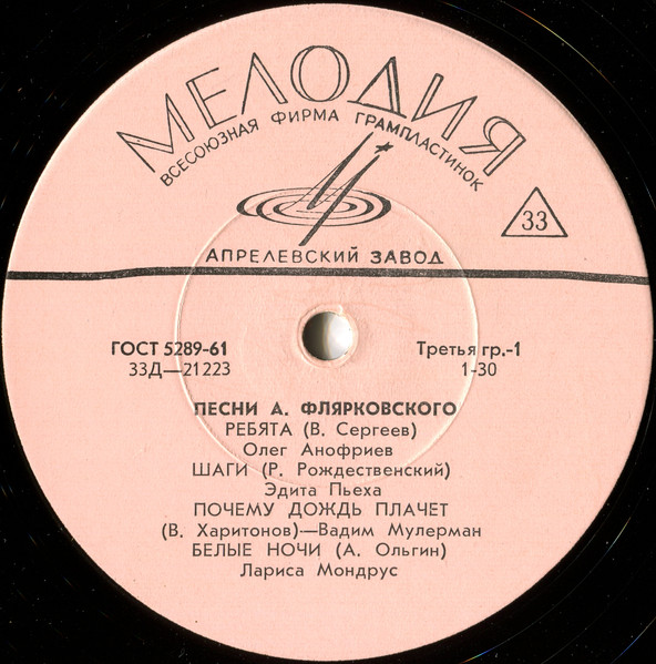 Песни А. Флярковского