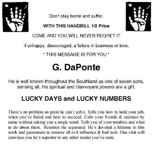 Lucky Days And Lucky Numbers