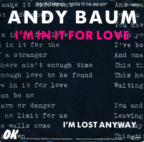 I'm In It For Love