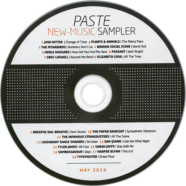 Paste Magazine New - Music Sampler May 2010 Issue 62