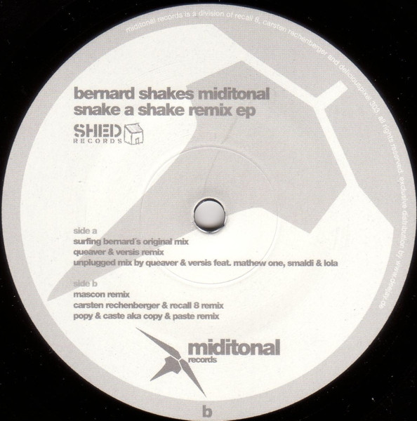 Bernard Shakes Miditonal - Snake A Shake Remix EP