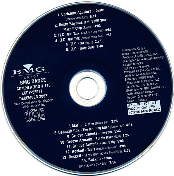 BMG Dance Compilation # 116