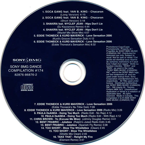 Sony BMG Dance Compilation # 174