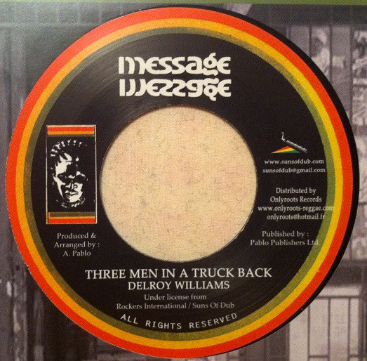 Three Men In A Truck Back / Free Jah Jah Children