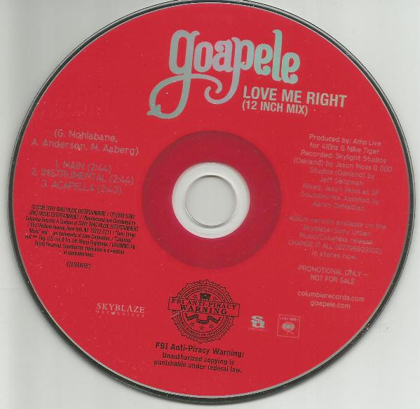 Love Me Right  (12 Inch Mix)