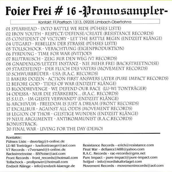 Foier Frei #16 Promosampler