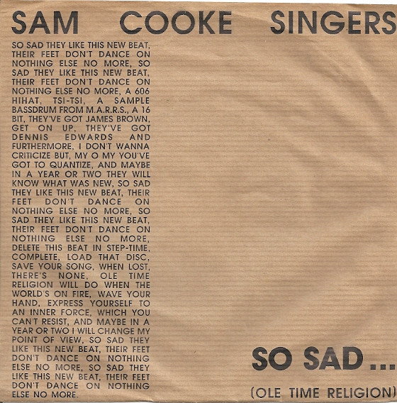 So Sad... (Ole Time Religion)