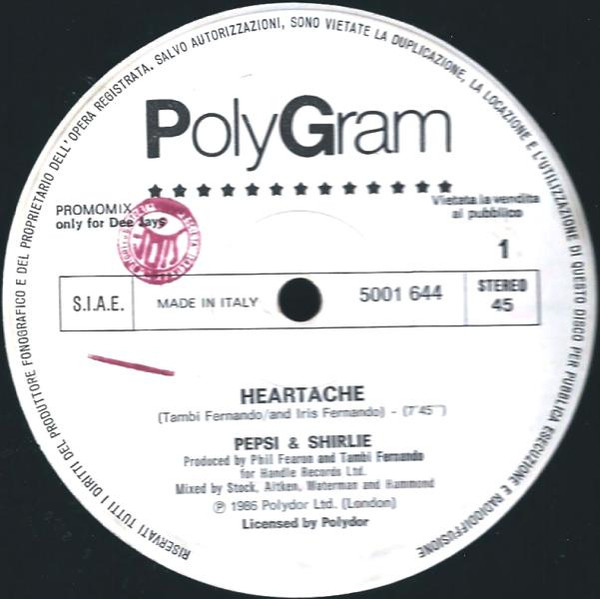 Heartache (Extended Remix) / You Can Dance (If You Want To)