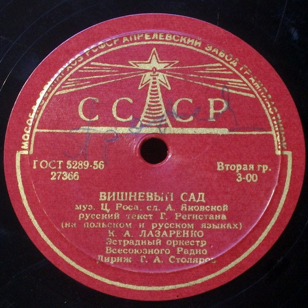 Вишневый Сад / Песня О Варшаве