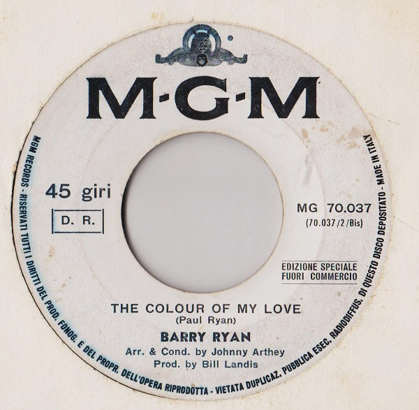 The Colour Of My Love / Dici = Dizzy