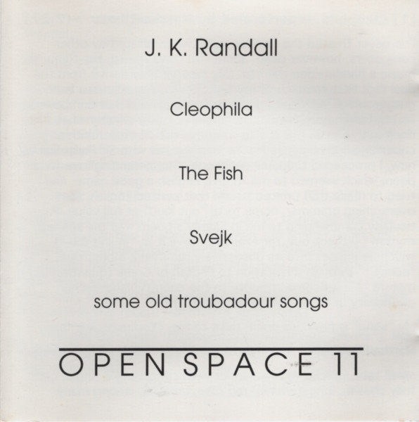 Cleophila / The Fish / Svejk / Some Old Troubadour Songs