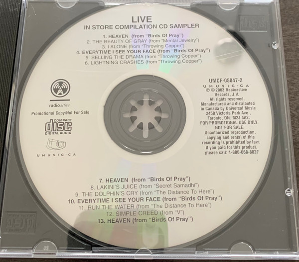 In Store Compilation CD Sampler