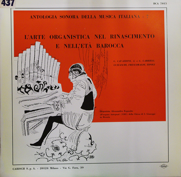 L'Arte Organistica Nel Rinascimento E Nell'Età Barocca. (Antologia Sonora Della Musica Italiana - 7, Dal Canto Ambrosiano A Vivaldi, A Cura Di Riccardo Allorto)
