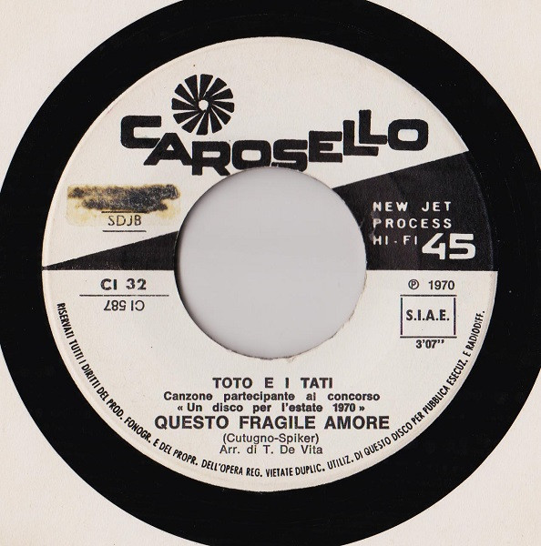Questo Fragile Amore / Non Siamo Al Mare