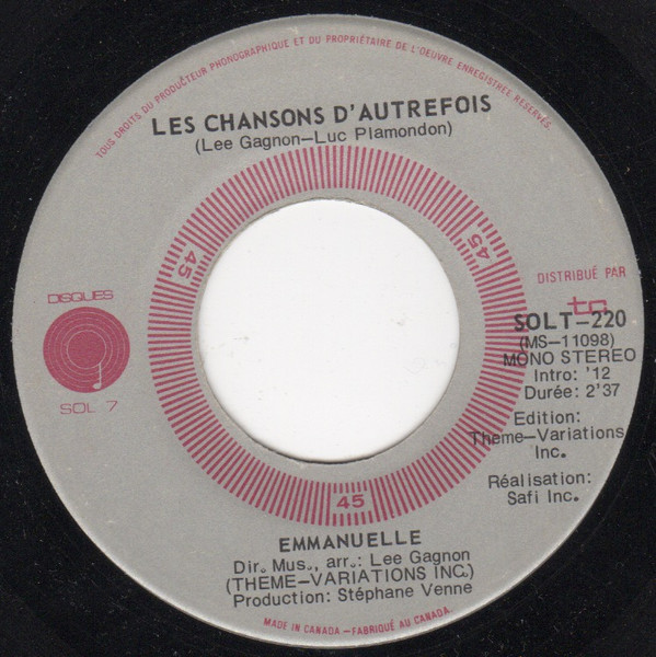 Les Chansons D'Autrefois