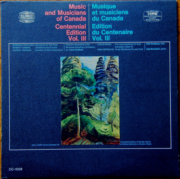 Music And Musicians Of Canada Centennial Edition Vol. III