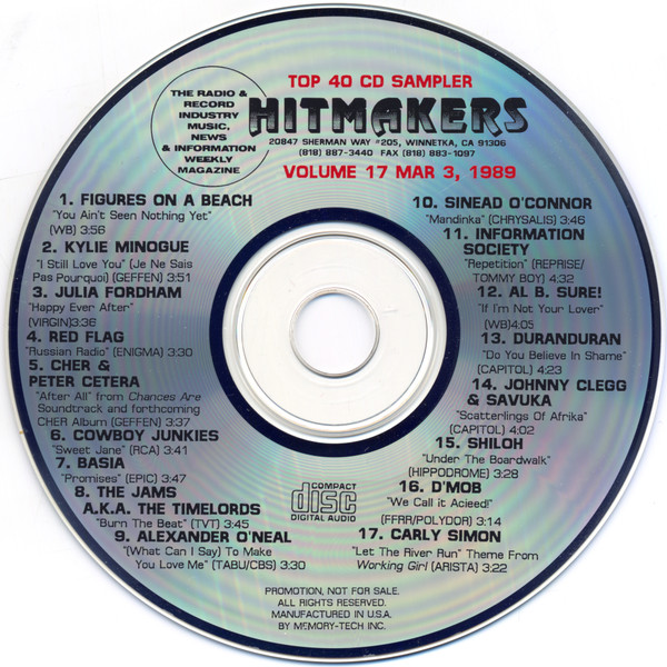 Hitmakers Top 40 CD Sampler - Vol. 17 - Mar 3, 1989