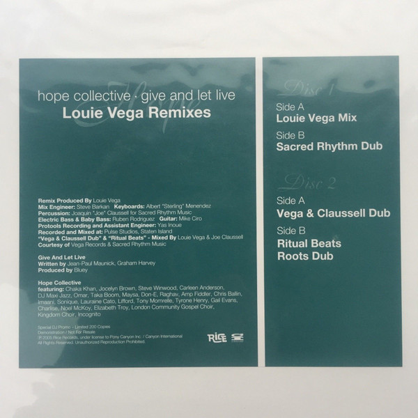 Give And Let Live (Louie Vega Remixes)