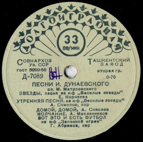 Песни И. Дунаевского