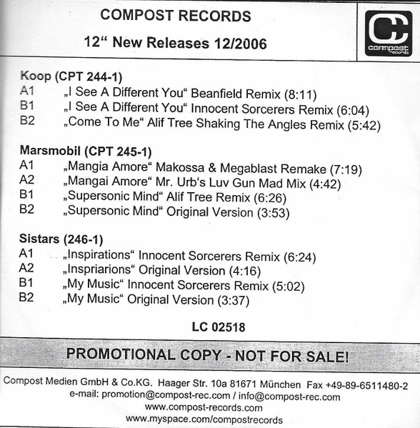 12" New Releases 12/2006