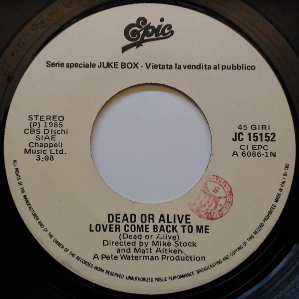 Lover Come Back To Me / Lo Specchio 
