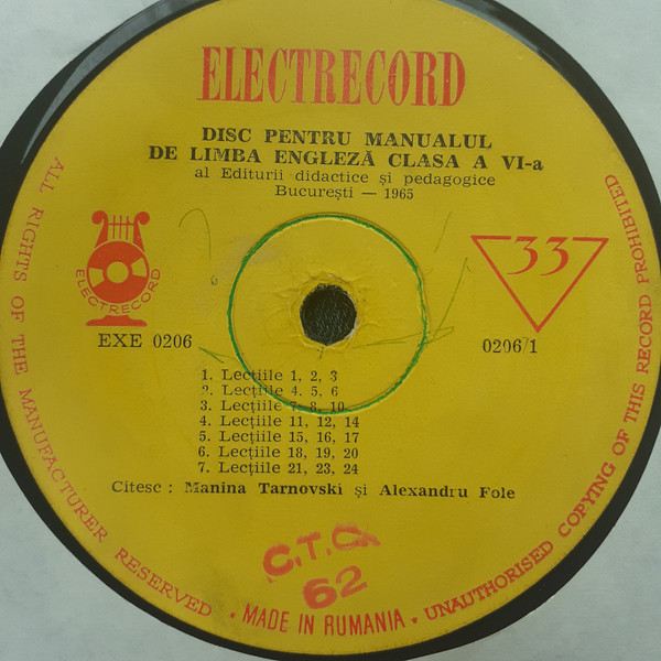 Disc Pentru Manualul De Limba Engleză Clasa A VI-a