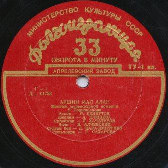 Аршин Мал Алан (Монтаж Музыкальной Комедии)