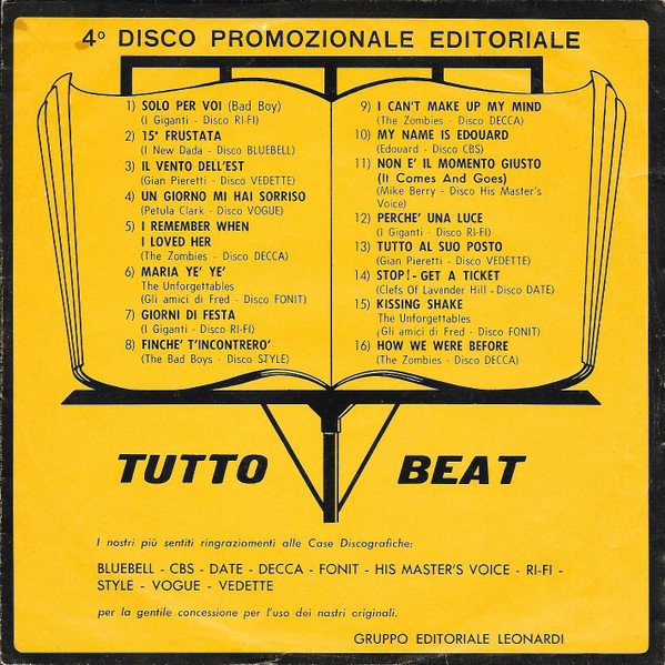 4° Disco Promozionale Editoriale - Tutto Beat