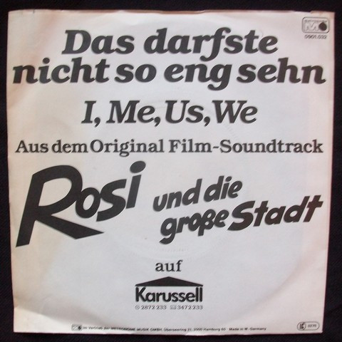 Das Darfste Nicht So Eng Sehen / I, Me, Us, We