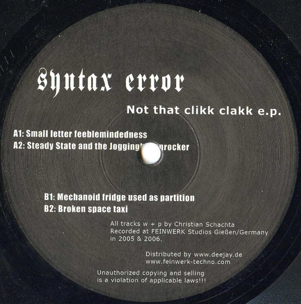 Not That Clikk Clakk E.P.