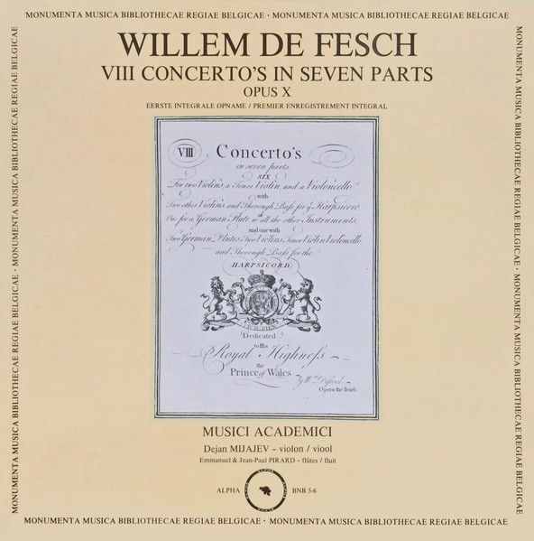 VIII Concerto's In Seven Parts Opus X