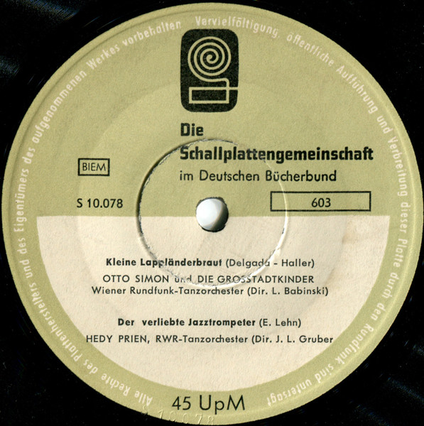 Hollandmädel / Schatz, Dein Neuer Hut / Kleine Lappländerbraut / Der Verliebte Jazztrompeter
