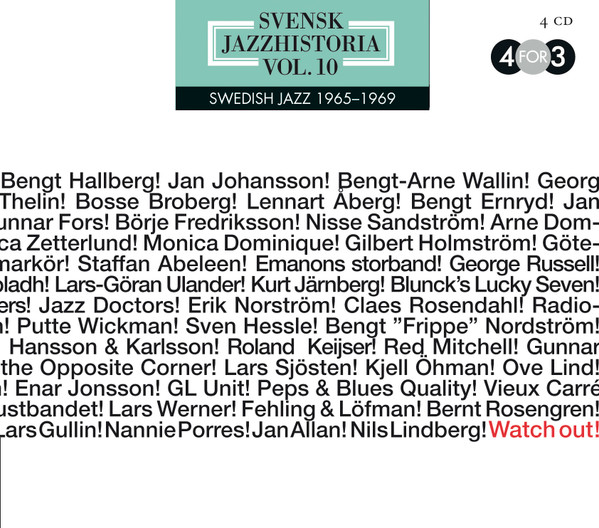 Svensk Jazzhistoria Vol. 10 - Swedish Jazz 1965 - 1969 - Watch Out! 