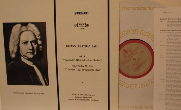 Aria - "Unschuld! Kleinod Reiner Seelen" / Cantata No. 210, "O Holder Tag, Erwünschte Zeit" 