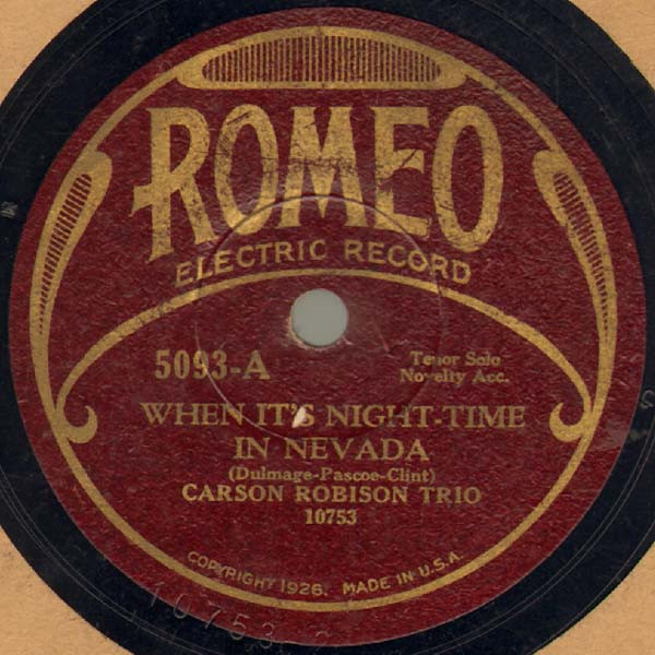 When It's Night-Time In Nevada / That's How I Got My Start