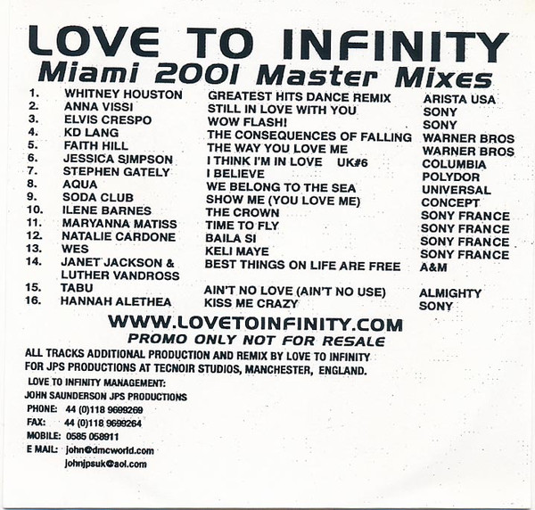 Miami 2001 Master Mixes