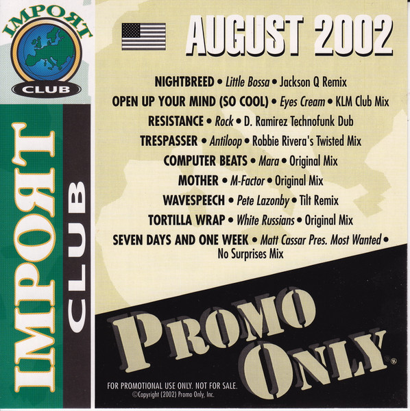 Promo Only Import Club August 2002