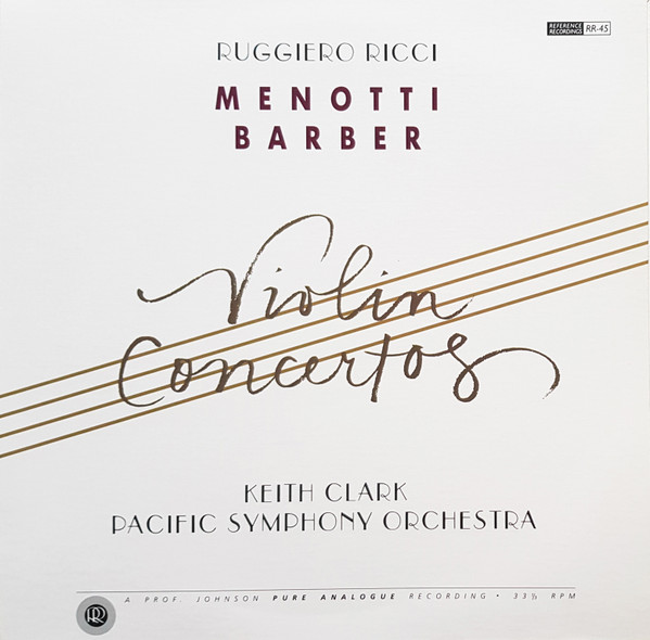 Menotti / Barber: Violin Concertos